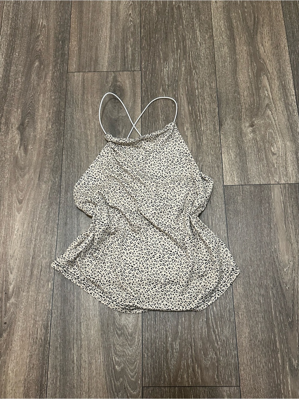 Gaze Leopard Print Strappy Tank Top